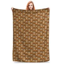 Cartoon Sprunki Game Blanket Flannel Spring/Autumn Breathable Super Soft Throw Blanket for Home Outdoor Bedspread, Size: 75*100cm, Weight: 230 GSM