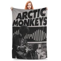 Arctic Monkeys Rock Band Blankets Warm Flannel Sofa Throw Blanket for Home Bedroom Travel Throws Bedspread Quilt Size: 75*100cm, Weight: 230 GSM