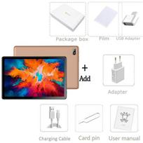4G LTE telefonas 10,1 colio planšetinis kompiuteris aštuonių branduolių 8GB RAM 256GB ROM didelės spartos planšetiniai kompiuteriai Bluetooth Wi-Fi planšetinis kompiuteris Standard Tab auksas