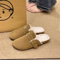 Women Clogs Slippers Classic Cork Mules Slippers Outdoor Cork Anti Skid Shoes Women with Arch Support Plush Home Slides Women 35