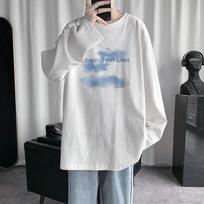 2023 Men's Autumn Long-Sleeve Trendy Hong Kong Style Sweatshirt - Loose Casual Couple Bottoming Shirt S balta