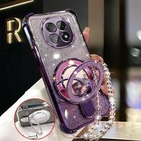 Glitter Mirror Holder Bracelet Phone Case  For Infinix Note 30 40 50 Pro Plus Smart 9 8 7 Hot 50S 50i 30i Shockproof Stand Cover Infinix Note 50S