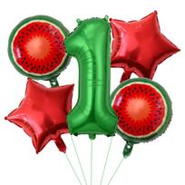 Fruit Watermelon Aluminum Film Balloon Set 32 Inch Digital Children'S First Birthday Party Venue Decoration Digital 1 set