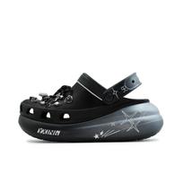 Crocs Classic Crush Clog Clogs Unisex Black Silver 38-39
