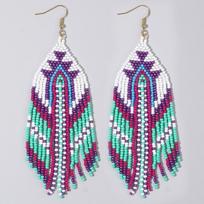 Mary Summer tassel earrings - luxurious & chic, hand-woven ethnic style with rice beads