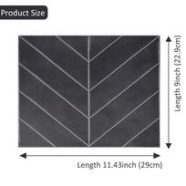 10pcs V-shape Peel and Stick Wall Tile Sticker 3D Waterproof Vinyl Wallpaper for Kitchen Living Room RV Interior Wall Decoration 10 sheets