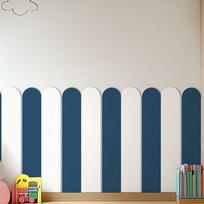 10 pieces/set Self-adhesive Anti-collision Wall Sticker Thickening Waterproof Wall Protector Solid Color mėlyna