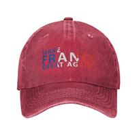 Vintage Make France Great Again Baseball Caps Unisex Distressed Washed Sun Cap Europe Outdoor All Seasons Travel Adjustable Hats Adjustable
