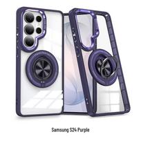CAXITON Samsung S24 Magnetic Ring Holder Clear Phone Case