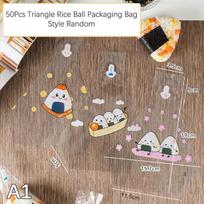 50Pcs Lovely Cartoon For Triangle Rice Ball Disposable Packaging Bag Nori Onigiri Sushi Bag Sushi Making Mold Bento Accessories