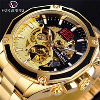 Fashion Casual Forsining Style Men Hollow Mechanical Movement Automatic Mechanical Watch