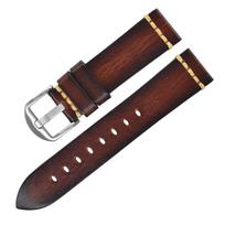 Customized Leather Strap, Imported Vegetable Tanned Leather Watch Strap 22Mm Handmade Leather Watch Strap Accessories 18mm buckle type # 070s