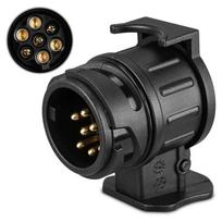 13 Pin to 7 Pin Towing Adapter - Universal Trailer/Caravan/Towbar Converter, 12V Waterproof Electric Socket (Truck Compatible) smėlis