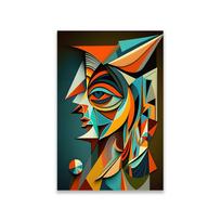 Pablo Picasso Inspired Abstract Art Print Wall Art Poster Aesthetic Art Canvas Painting Bedroom Living Room Wall Decoration 21X30CMNo Framed black
