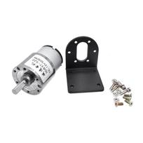 JGB37-520 12V 24V High Torque Gear Box Electric Motor 5/10/20/30/45/60/100/200/300/600rpm with Aluminium Alloy Bracket 24V no bracket