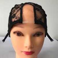 U Part Lace Wig Cap For Making Wigs 56Cm With Adjustable Straps Black Stretch Weaving Women'S Hair Nets Hat Wig Making Tools one size
