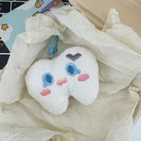 Mielas animacinis danties pliušinis raktų pakabukas Madingas Kawaii minkštas kimštas pakabukas Raktų pakabukas Kūrybiški kuprinės dekoravimo aksesuarai Dovanos A2