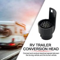 7 Pin To 13 Pin Towing Adapter Copper Core Socket Plug 12/24V Plug Converter Mini Socket Converter for Sedan Boat Truck Camper