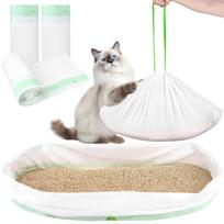 48 Pcs Cat Litter Tray Liners 43 X 94 Cm Cat Litter Liners With Drawstring Scratch Resistant Litter Pan Liners Leak Proof Liner armijos žalia spalva