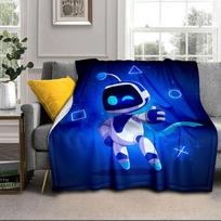 Space Adventure Astro Bot Portable Blanket/Soft Blanket Bedding Blanket Suitable for Travel Camping Living Rooms Offices Sofas Fan Gifts 75x90cm