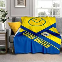 Leeds United Crest Design Portable Blanket/Soft Blanket Bedding Blanket Suitable for Travel Camping Living Rooms Offices Sofas Fan Gifts 75x90cm