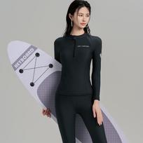 Women's Racing Wetsuit Set: Split Long Sleeve Sun Protection for Snorkeling & Surfing M juoda