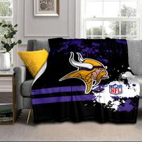 Minnesota Vikings Artwork Portable Blanket/Soft Blanket Bedding Blanket Suitable for Travel Camping Living Rooms Offices Sofas Fan Gifts 75x90cm