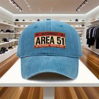 Adjustable Baseball Cap Area  Alien Warning Polyester Fiber Snapback for Unisex and Women Vintage Print Sports Hat Lightweig 1pc