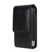 Flip Case Cell Phone Belt Pouch Vertical Leather Belt Clip Dual Pouch  Men Travel 6.7 Inch