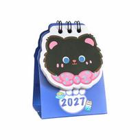 Coil Schedule Planner Mini Calendar Ornaments New 2027 Desk Calendar  Desktop Ornaments Black Cat