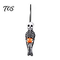 Durable Fabric Gift Tags Halloween Ghost Pumpkin Hanging Ornament, Car Rearview Mirror Pendant, Cute Reusable Festive Props School Bag Keychain Charm, D