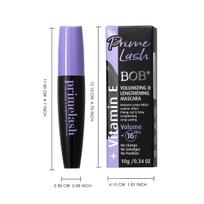 Makeup BOB vitamin e plump and long-lasting mascara dense and lengthened, non-smudging, waterproof and non-agglomerating, with distinct roots 10G
