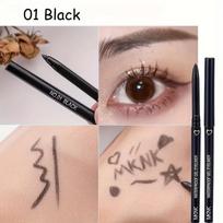 Automatinis Color Smooth Waterproof Glue Eyeliner Pieštukas Akių pieštukas juoda