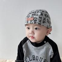 Adjustable Tie Back Baby Pirate Hat Cotton Lining Infant Beanie Hat  Toddler Boys pilka
