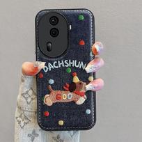 Cute Polka Dot Dog Phone Case OPPO Reno 11 10 Pro 9 8 With Lanyard Shockproof Full Coverage Silicone Cover OPPO Reno11