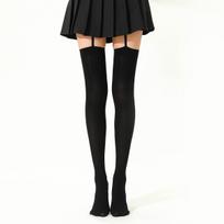 Naujos tamprios petnešėlės iki šlaunų pėdkelnės Kvėpuojančios kojinės Juodos Baltos Seksualios Leginsai Kojinės Moterims Šaliai Cosplay Kasdieniam Dėvėjimui 76cm-adjustable black