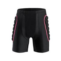 Spandex Fabric Padded Protective Shorts Honeycomb Padding Outdoor Padded Protective Shorts  Skating Pink trim S