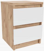 Szafka nocna 2 szuflady komoda stolik nocny craft+biały