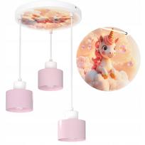 Dziecięca lampa sufitowa wisząca jednorożec led polska lampa e27 unicorn