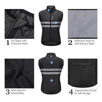 Wosawe Sleeveless Cycle Jersey Windproof Breathable MTB Bike Riding Top Sports Jacket for Men and Women
