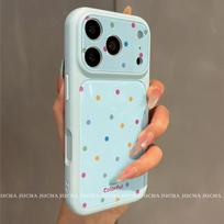 Premium Silicone Phone Case IPhone 17 Pro Max 16 15 With Dot Full Coverage Protective Cover Women iPhone 17