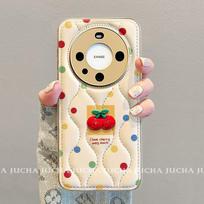 Silicone Full Cover Phone Case Mate 60 Pro With Cherry Dot Detachable Lanyard Shockproof Design Huawei Mate 60 Pro