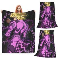 Anime JOJO HD ART Blankets Soft Warm Flannel Throw Blanket Plush for Bed Living room Picnic Travel Home Couch Size: 75*100cm, Weight: 230 GSM