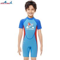 Kids 2.5mm Neoprene Wetsuit Short Sleeve Snorkeling Surfing Swimming Warmth Protection Boys Small