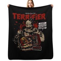 Terrifier Movie Halloween Throw Blanket Wrinkle Resistant Lightweight Blanket Size: 75*100cm, Weight: 230 GSM