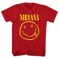 Nirvana Yellow Smile Red Unisex T-shirt S yellow