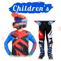 motokroso pavarų rinkinys vaikams 20 22 24 26 28 lenktyninis kostiumas MX MOTO Megztiniai ir kelnaičių komplektai Jaunimui vaikai berniukai mergaitei Motociklas BMX Visureigis dviratis Combo XXL-28 black