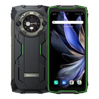 Blackview BV9300 Pro Helio G99 tvirtas telefonas Android 13 RAM 8GB/12GB ROM 256GB 6.7 120Hz Ekranas 15080mAh Su 33W Charge 100LM žibintuvėliu 8+256 only cell phone žalia