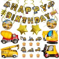 Engineering Vehicle-themed Set, Children's Birthday Balloon Set, Party Decoration Supplies Traffic car set