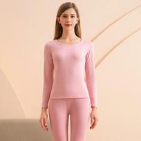Men's and Women's Wool Silk Thermal Underwear Set – Warm, Thick, Velvet-Lined, Autumn Pants for Couples M